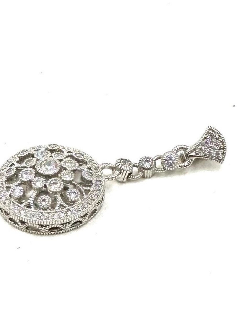 Judith Ripka Sterling Silver CZ Pendant - Picture 2 of 5